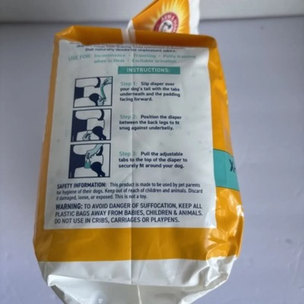Arm And Hammer Female Dog Diapers Adjustable 12pk Size XS